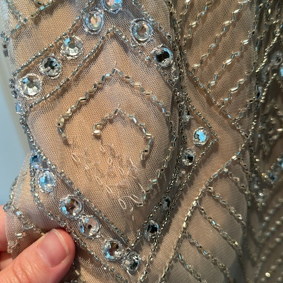Adrienne Patel champagne colored dress- sequin. EUC - Picture 7 of 7